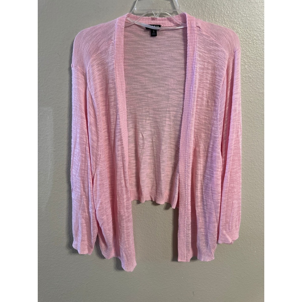 TORRID‎ Pink Sheer Knit Open Front Cardigan Sweater Size 5
